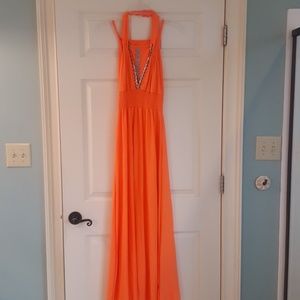 Orange maxi dress